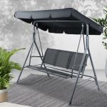 Gardeon Outdoor Swing Chair Garden Bench Furniture Canopy 3 Seater - Image 6