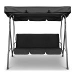 Gardeon Outdoor Swing Chair Garden Chair Bench Furniture Canopy 3 - Image 2