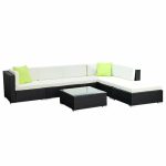 Gardeon 7PC Sofa Set with Storage Cover Outdoor Furniture Wicker - Image 4