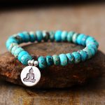 Imperial Jasper Turquoise Buddha Bracelet - Image 3