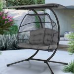 Gardeon Outdoor Egg Swing Chair Wicker Furniture Pod Stand Canopy 2 - Image 7