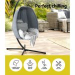 Gardeon Outdoor Furniture Egg Hammock Hanging Swing Chair Pod Lounge - Image 5