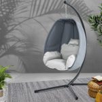 Gardeon Outdoor Egg Swing Chair Patio Furniture Pod Stand Canopy - Image 6