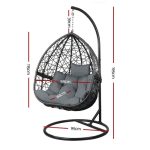 Gardeon Outdoor Egg Swing Chair Wicker Rattan Furniture Pod Stand