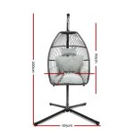 Gardeon Outdoor Egg Swing Chair Wicker Rope Furniture Pod Stand