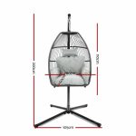 Gardeon Outdoor Furniture Egg Hammock Hanging Swing Chair Stand Pod - Image 2
