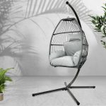 Gardeon Outdoor Furniture Egg Hammock Hanging Swing Chair Stand Pod - Image 7