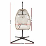 Gardeon Outdoor Furniture Egg Hanging Swing Chair Stand Wicker Rattan - Image 2