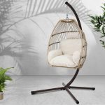 Gardeon Outdoor Furniture Egg Hanging Swing Chair Stand Wicker Rattan - Image 7