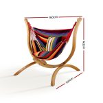 Gardeon Hammock Chair Timber Outdoor Furniture Camping with Wooden