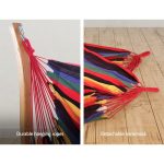 Gardeon Hammock Chair Timber Outdoor Furniture Camping with Wooden - Image 4