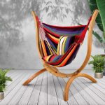 Gardeon Hammock Chair Timber Outdoor Furniture Camping with Wooden - Image 6