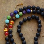 Black Onyx 7 Chakra Mala Necklace 108 Beads - Image 3