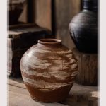 Vintage Wabi-Sabi Style Ceramic Jar - Image 9