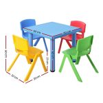 Keezi 5PCS Kids Table and Chairs Set Children Study Desk Furniture
