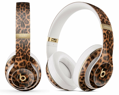 Mirrored_Leopard_Hide_Beats_Studio_V12.jpg Mirrored Leopard Hide - Full Body Skin Decal Wrap Kit for Beats by Dre - Image 1
