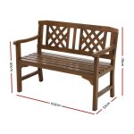 Gardeon Outdoor Garden Bench Wooden Chair 2 Seat Patio Furniture