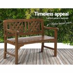 Gardeon Wooden Garden Bench 2 Seat Patio Furniture Timber Outdoor - Image 6