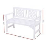 Gardeon Outdoor Garden Bench Wooden Chair 2 Seat Patio Furniture