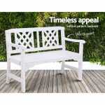 Gardeon Wooden Garden Bench 2 Seat Patio Furniture Timber Outdoor - Image 6