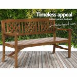 Gardeon Wooden Garden Bench 3 Seat Patio Furniture Timber Outdoor - Image 6