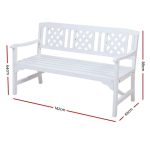 Gardeon Outdoor Garden Bench Wooden Chair 3 Seat Patio Furniture