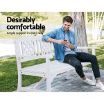 Gardeon Outdoor Garden Bench Wooden Chair 3 Seat Patio Furniture - Image 2