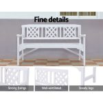 Gardeon Outdoor Garden Bench Wooden Chair 3 Seat Patio Furniture - Image 3