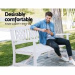 Gardeon Wooden Garden Bench 3 Seat Patio Furniture Timber Outdoor - Image 7