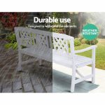 Gardeon Wooden Garden Bench 3 Seat Patio Furniture Timber Outdoor - Image 9