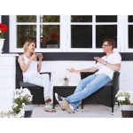 Gardeon 3PC Outdoor Bistro Set Patio Furniture Wicker Setting Chairs - Image 4