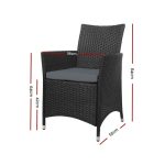 Gardeon Outdoor Dining Chairs Patio Furniture Wicker Garden Cushion