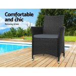 Gardeon Outdoor Dining Chairs Patio Furniture Wicker Garden Cushion - Image 2