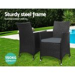 Gardeon Outdoor Dining Chairs Patio Furniture Wicker Garden Cushion - Image 3