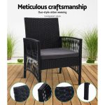 Gardeon 2PC Outdoor Dining Chairs Patio Furniture Wicker Lounge Chair - Image 3
