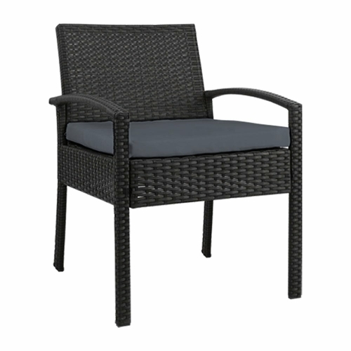 ODF-CHAIR-TEA-BK-00.jpg Gardeon Outdoor Furniture Bistro Wicker Chair Black - Image 1
