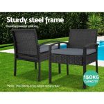 Gardeon Outdoor Dining Chairs Patio Furniture Rattan Lounge Chair - Image 3