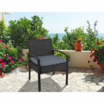 Gardeon Outdoor Furniture Bistro Wicker Chair Black - Image 10