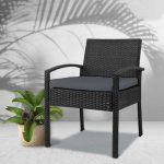 Gardeon Outdoor Dining Chairs Patio Furniture Rattan Lounge Chair - Image 6