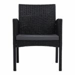 Set of 2 Outdoor Bistro Chairs Patio Furniture Dining Chair Wicker - Image 3