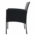 Set of 2 Outdoor Bistro Chairs Patio Furniture Dining Chair Wicker - Image 4