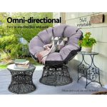 Gardeon Outdoor Lounge Setting Furniture Wicker Papasan Chairs Table - Image 4