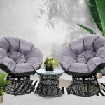 Gardeon Outdoor Lounge Setting Furniture Wicker Papasan Chairs Table - Image 6