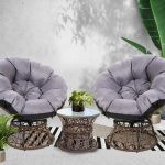 Gardeon Outdoor Lounge Setting Furniture Wicker Papasan Chairs Table - Image 6