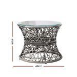 Gardeon Outdoor Lounge Setting Furniture Wicker Papasan Chairs Table - Image 2