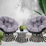 Gardeon Outdoor Lounge Setting Furniture Wicker Papasan Chairs Table - Image 6