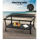 Gardeon 4PCS Outdoor Sofa Set Wicker Harp Chair Table Garden Furniture - Image 4