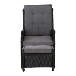 Gardeon 2PC Recliner Chair Sun lounge Wicker Lounger Outdoor Furniture - Image 2