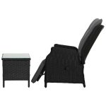 Gardeon 3PC Recliner Chairs Table Sun lounge Outdoor Furniture Wicker - Image 3