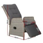 Gardeon Recliner Chairs Sun lounge Wicker Lounger Outdoor Furniture